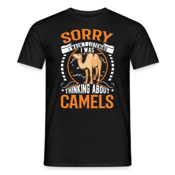 Kamel Dromedar Ägypten Geschenk Großkamel - Männer T-Shirt - Schwarz - Vorne - AI Model Male 178 light (178cm)