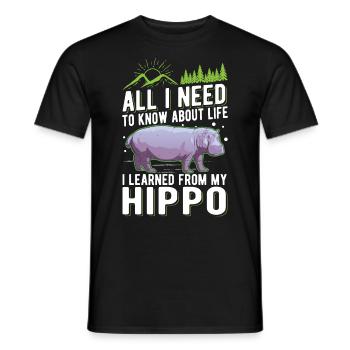 Hippo Cadeau Hippo Hippo Hippo - T-shirt homme - noir - Devant - AI Model Male 178 light (178cm)