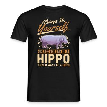 Soyez toujours vous-même hippopotame hippopotame hippopotame - T-shirt homme - noir - Devant - AI Model Male 178 light (178cm)