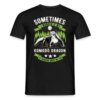 Dragon de Komodo Moniteur de dragon de Komodo Dragon de Komodo Dragon de Komodo - T-shirt homme - noir - Devant - AI Model Male 178 light (178cm)