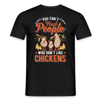 Chickens Farmer Chicken Farmer Chicken - Men's T-Shirt - black - Front - AI Model Male 178 light (178cm)