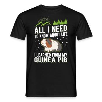 Guinea Pig Gift Guinea Pig - Men's T-Shirt - black - Front - AI Model Male 178 light (178cm)