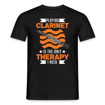 Clarinettiste Thérapie Clarinettiste - T-shirt homme - noir - Devant - AI Model Male 178 light (178cm)