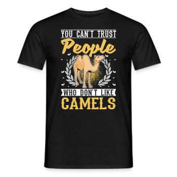 Kamel Dromedar Ägypten Geschenk Großkamel - Männer T-Shirt - Schwarz - Vorne - AI Model Male 178 light (178cm)