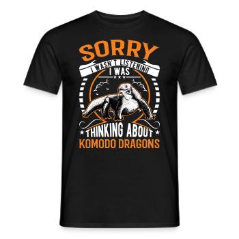 Dragon de Komodo Moniteur de dragon de Komodo Dragon de Komodo Dragon de Komodo - T-shirt homme - noir - Devant - AI Model Male 178 light (178cm)