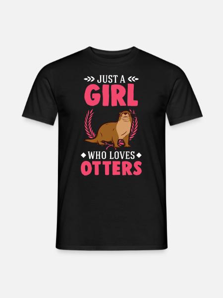Loutre Fille Loutre Loutre Loutre Loutre de mer - T-shirt homme - noir