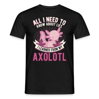 Axolotl Cadeau Amphibien à queue - T-shirt homme - noir - Devant - AI Model Male 178 light (178cm)