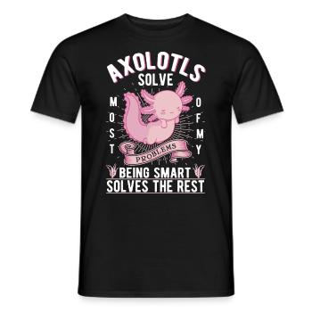 Axolotl Cadeau Amphibien à queue - T-shirt homme - noir - Devant - AI Model Male 178 light (178cm)