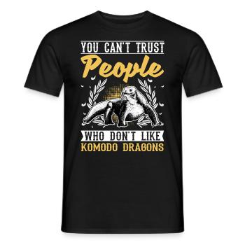 Dragon de Komodo Moniteur de dragon de Komodo Dragon de Komodo Dragon de Komodo - T-shirt homme - noir - Devant - AI Model Male 178 light (178cm)
