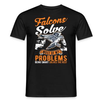 Falke Falkner Kestrel Falconry Falkner - Men's T-Shirt - black - Front - AI Model Male 178 light (178cm)