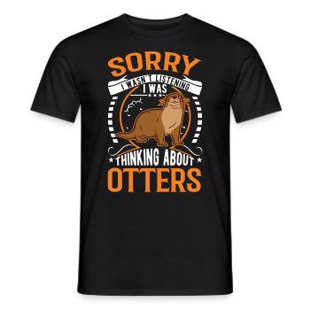 Loutre Cadeau Loutre Loutre Loutre Loutre de mer - T-shirt homme - noir - Devant - AI Model Male 178 light (178cm)