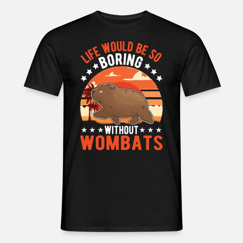 Australischer Wombat - Männer T-Shirt - Schwarz