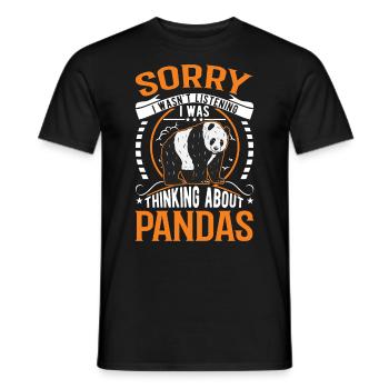 Panda Lover Panda Ours Cadeau - T-shirt homme - noir - Devant - AI Model Male 178 light (178cm)