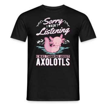 Axolotl Geschenk Schwanzlurch Axolotl - Männer T-Shirt - Schwarz - Vorne - AI Model Male 178 light (178cm)