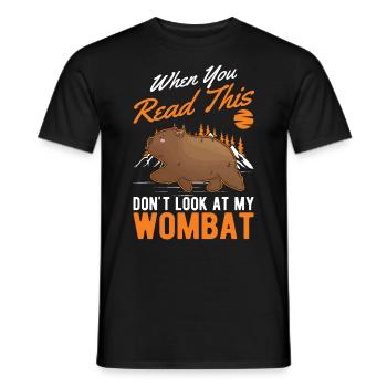 Australischer Wombat Geschenk - Männer T-Shirt - Schwarz - Vorne - AI Model Male 178 light (178cm)