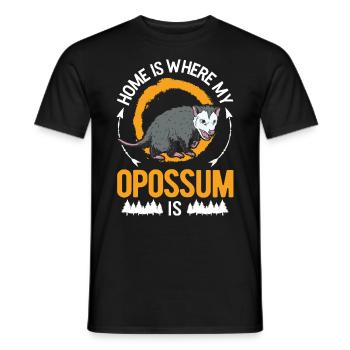 Zuhause is wo mein Opossum ist Possum - Männer T-Shirt - Schwarz - Vorne - AI Model Male 178 light (178cm)