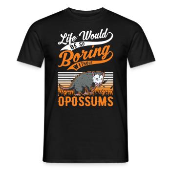 La vie serait si ennuyeuse sans les opossums - T-shirt homme - noir - Devant - AI Model Male 178 light (178cm)