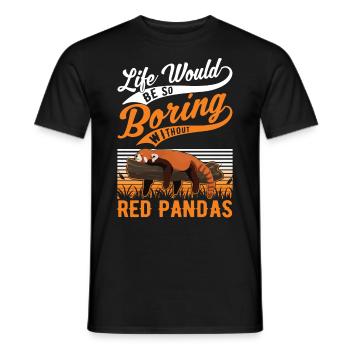 Red Panda Gift Cat Bear Red Panda - Men's T-Shirt - black - Front - AI Model Male 178 light (178cm)