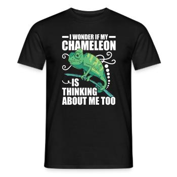 Caméléon Cadeau Caméléon - T-shirt homme - noir - Devant - AI Model Male 178 light (178cm)