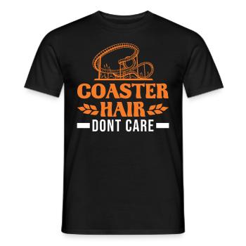 Coaster Hair Dont care Roller Coaster Roller Coaster - T-shirt homme - noir - Devant - AI Model Male 178 light (178cm)