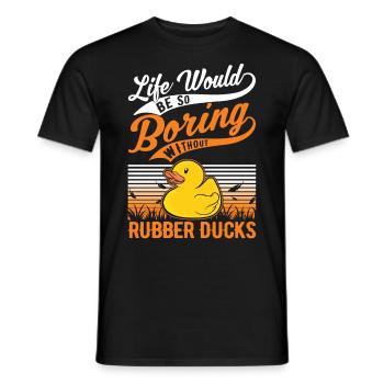 Rubber Duck Gift Squeaky Duck Bathing Duck - T-shirt homme - noir - Devant - AI Model Male 178 light (178cm)