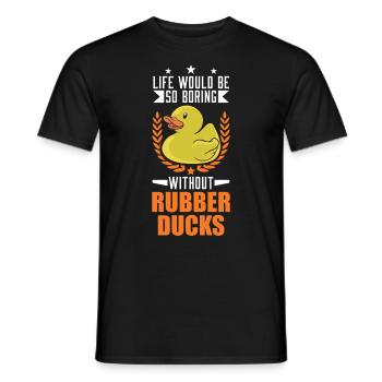 Rubber Duck Gift Squeaky Duck Bathing Duck - T-shirt homme - noir - Devant - AI Model Male 178 light (178cm)