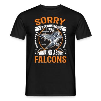 Falke Falkner Turmfalke Falknerei Falkner - Männer T-Shirt - Schwarz - Vorne - AI Model Male 178 light (178cm)