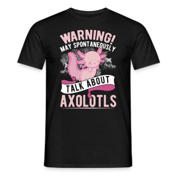 Axolotl Cadeau Amphibien à queue - T-shirt homme - noir - Devant - AI Model Male 178 light (178cm)