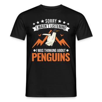 Pinguin Penguin Kaiserpinguin Gelbaugenpinguin - Männer T-Shirt - Schwarz - Vorne - AI Model Male 178 light (178cm)