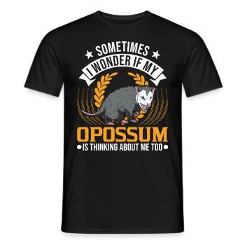 Opossum Cadeau Marsupial Opossum - T-shirt homme - noir - Devant - AI Model Male 178 light (178cm)
