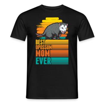 Best Opossum Mom Ever Opossum Mama Beutelratte - Männer T-Shirt - Schwarz - Vorne - AI Model Male 178 light (178cm)