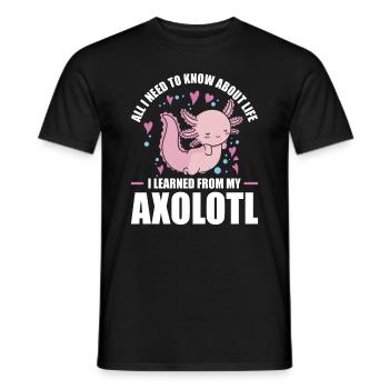 Axolotl Cadeau Amphibien à queue - T-shirt homme - noir - Devant - AI Model Male 178 light (178cm)