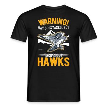 Avertissement Falke Falkner Faucon crécerelle Fauconnerie Falkner - T-shirt homme - noir - Devant - AI Model Male 178 light (178cm)