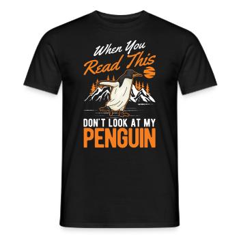 Pinguin Penguin Kaiserpinguin Gelbaugenpinguin - Männer T-Shirt - Schwarz - Vorne - AI Model Male 178 light (178cm)