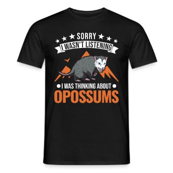 Opossum Cadeau Marsupial Opossum - T-shirt homme - noir - Devant - AI Model Male 178 light (178cm)