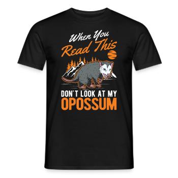 Opossum Cadeau Marsupial Opossum - T-shirt homme - noir - Devant - AI Model Male 178 light (178cm)