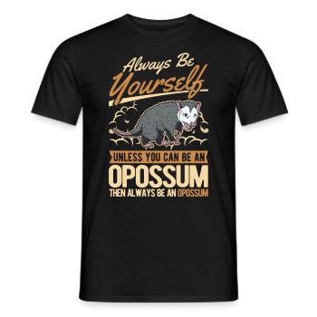 Opossum Cadeau Marsupial Opossum - T-shirt homme - noir - Devant - AI Model Male 178 light (178cm)