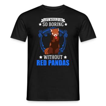 Red Panda Gift Cat Bear Red Panda - Men's T-Shirt - black - Front - AI Model Male 178 light (178cm)
