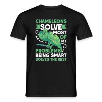 Caméléon Cadeau Caméléon - T-shirt homme - noir - Devant - AI Model Male 178 light (178cm)