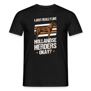 Hollandse Herder Hollandse Herdershond - Männer T-Shirt - Schwarz - Vorne - AI Model Male 178 light (178cm)