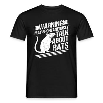 Avertissement Rat Rat Propriétaire Maison Trat - T-shirt homme - noir - Devant - AI Model Male 178 light (178cm)