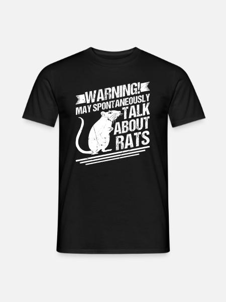 Warning Rat Rat Owner House Trat - Men's T-Shirt - black