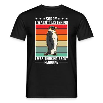 Pinguin Penguin Kaiserpinguin Gelbaugenpinguin - Männer T-Shirt - Schwarz - Vorne - AI Model Male 178 light (178cm)