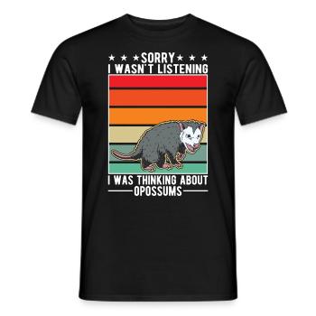Opossum Cadeau Marsupial Opossum - T-shirt homme - noir - Devant - AI Model Male 178 light (178cm)
