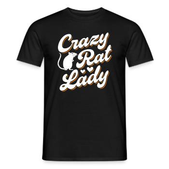 Crazy Rat lady Verrückte Ratten Frau - Männer T-Shirt - Schwarz - Vorne - AI Model Male 178 light (178cm)