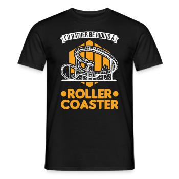 Achterbahn Achterbahnfahrt Vergnügungspark - Männer T-Shirt - Schwarz - Vorne - AI Model Male 178 light (178cm)