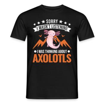 Axolotl Queue Cadeau Amphibien Axolotl - T-shirt homme - noir - Devant - AI Model Male 178 light (178cm)