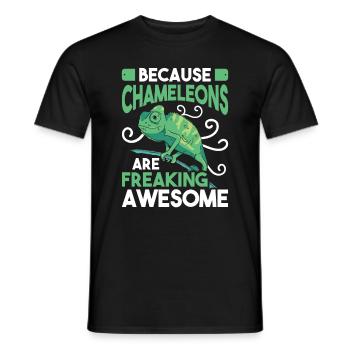 Porque los camaleones son un camaleón increíble - Camiseta hombre - negro - delante - AI Model Male 178 light (178cm)