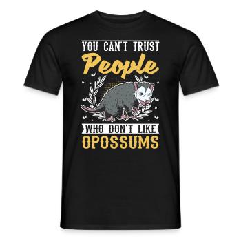 Opossum Cadeau Marsupial Opossum - T-shirt homme - noir - Devant - AI Model Male 178 light (178cm)