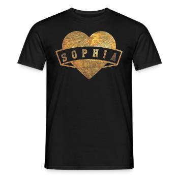 Sophia Herzen Gold - Men's T-Shirt - black - Front - AI Model Male 178 light (178cm)